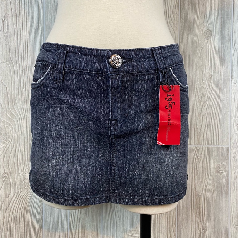 1955 Vintage Premium denim mini skirt size 1
